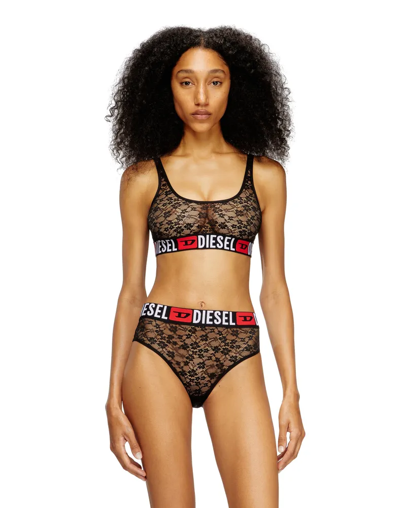Diesel Spitzen-Bralette mit Diesel-Logo-Gummibund - BHs - Damen - Schwarz Schwarz
