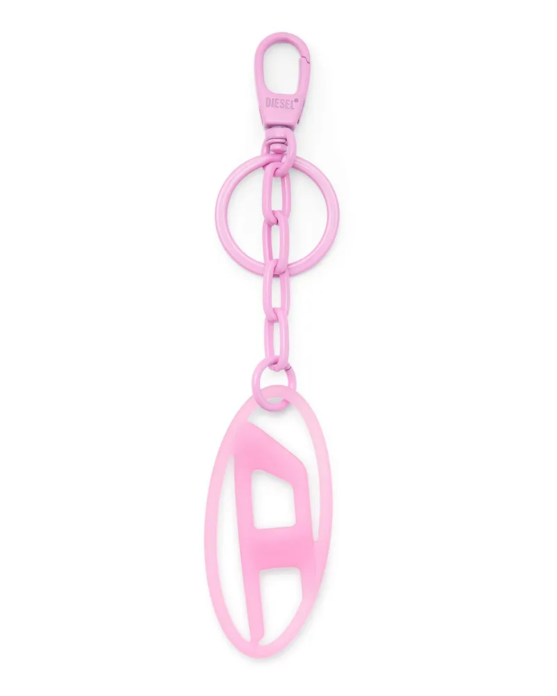 Diesel Ovaler D-Anhänger/Schlüsselring aus Metall und Harz - Charms und Schlüsselanhänger - Unisex - Rosa Rosa