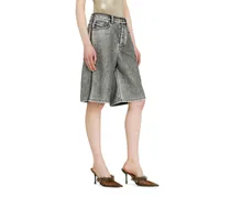 Bermudashorts aus PU - Hosen - Damen - Grau