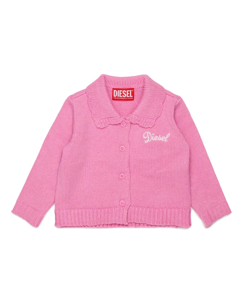 Diesel Cardigan mit Kaschmiranteil und Muschelkragen - Strickwaren - Damen - Rosa Rosa