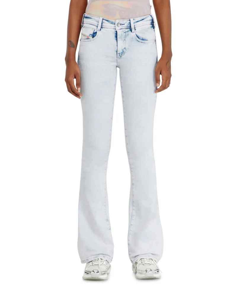 Diesel Bootcut Jeans Low Waist 1969 D-Ebbey, Farbig, Reißverschluss Blau