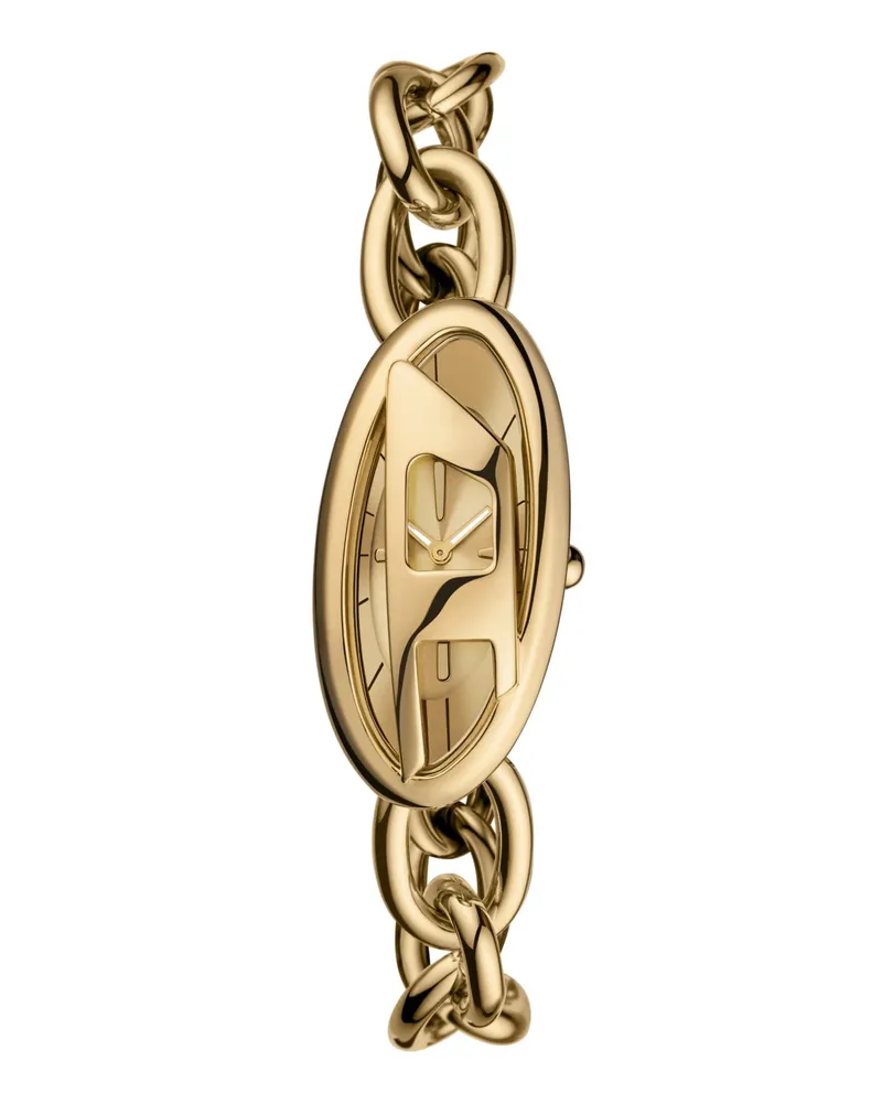 Diesel D-Era Armbanduhr aus goldenem Edelstahl mit zwei Zeigern - Uhren - Damen - Gold Gold