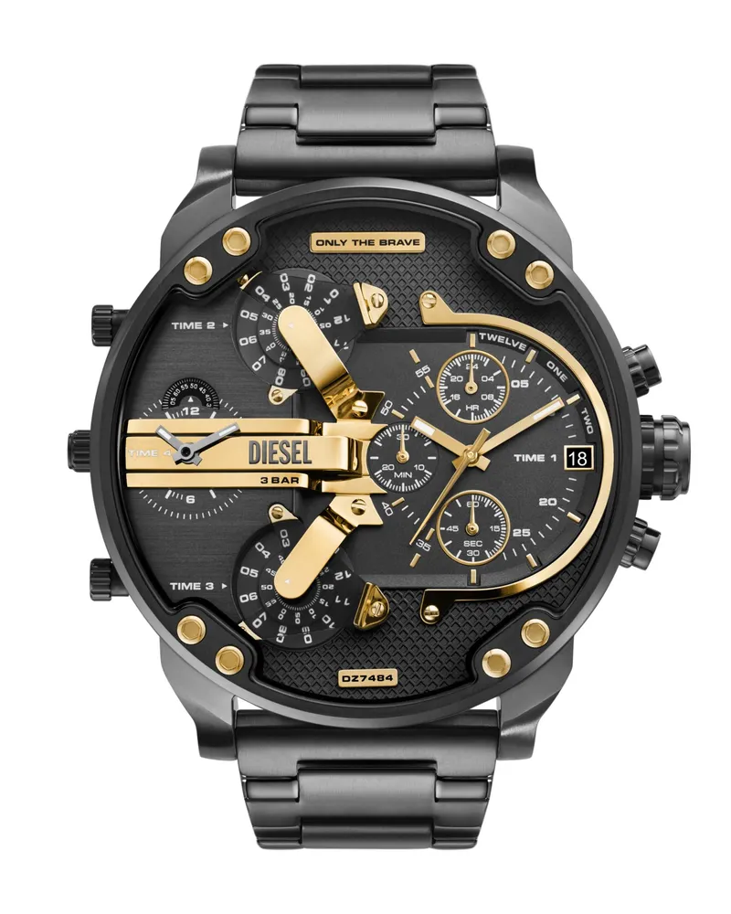 Diesel Mr. Daddy Armbanduhr aus zweifarbigem Edelstahl - Uhren - Herren - Grau Grau