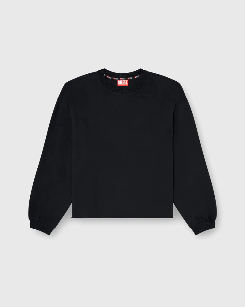 Diesel Aufgerautes Sweatshirt mit offener Kante - Oberteile - Damen - Schwarz Schwarz