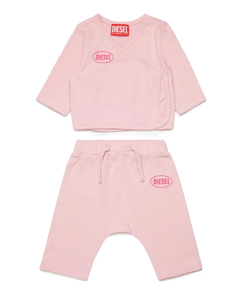 Diesel Strukturiertes Overall-Set aus Baumwolle - Latzhosen - Unisex - Rosa Rosa