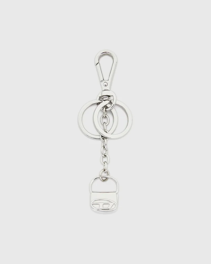 Diesel Schlüsselring aus Metall mit 1DR-Bag-Charm - Charms und Schlüsselanhänger - Damen - Silber Silber