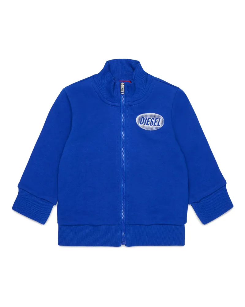 Diesel Sweatshirt mit Reißverschluss und Logo-Print - Sweatshirts - Unisex - Blau Blau