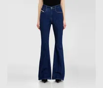 Bootcut Jeans High Waist 1973 D-Partt, Dunkelblau, Reißverschluss