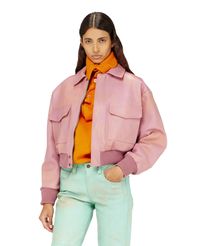 Diesel Aviator-Jacke aus behandeltem Leder - Lederjacken - Damen 