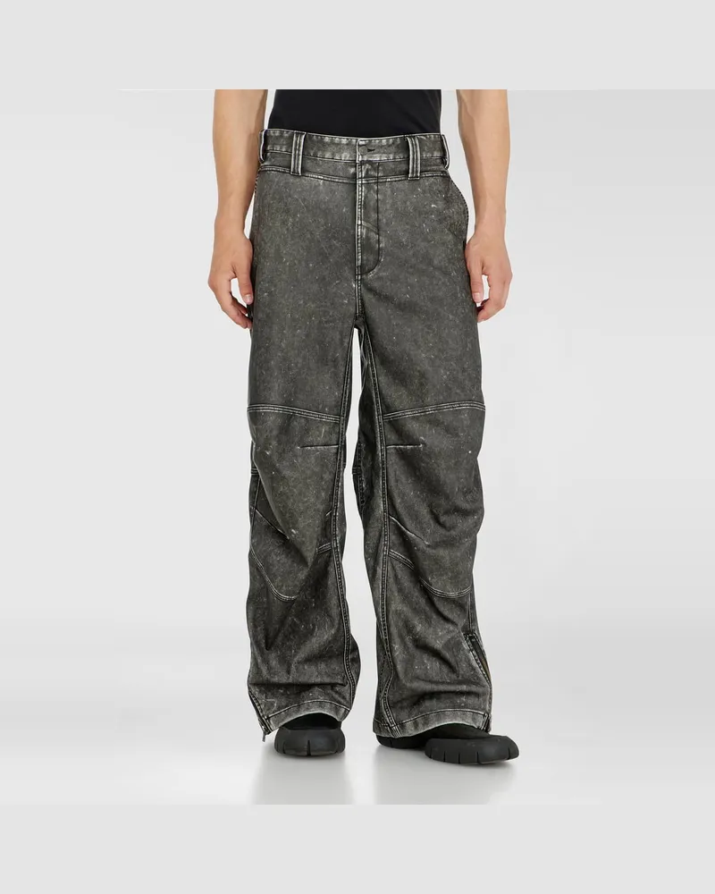 Diesel Hose aus Material mit distressed-Effekt - Hosen - Herren - Grau Grau