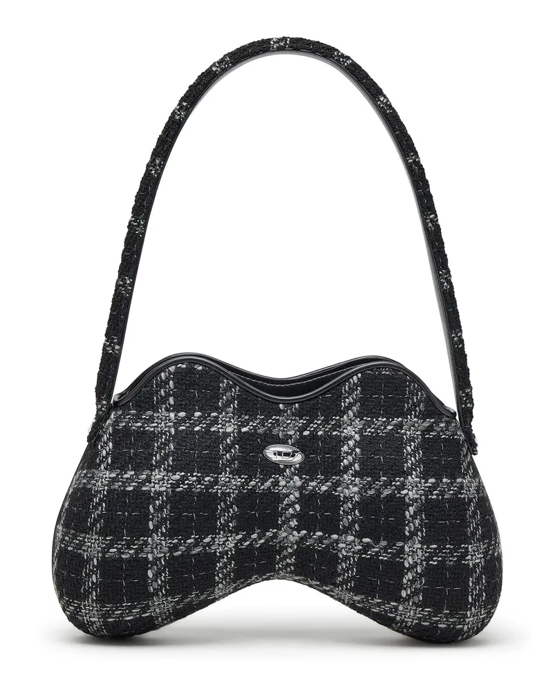 Diesel Schultertasche mit Hahnentritt-Muster - Schultertaschen - Damen - Schwarz Schwarz