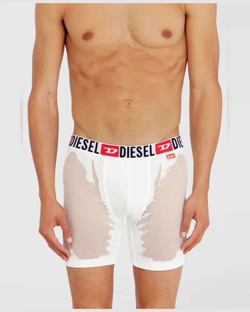 Diesel Boxershorts mit transparentem devoré-Effekt - Boxershorts - Herren - Weiss Weiss