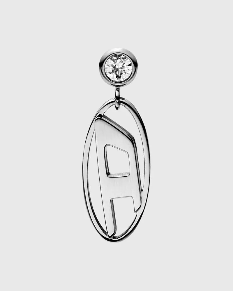 Diesel Edelstahl-Tropfen-Ohrring - Ohrringe - Unisex - Silber Silber