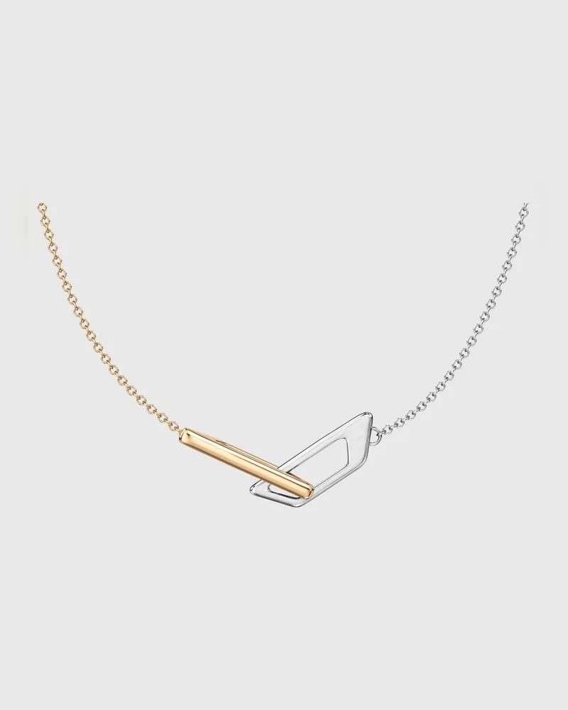 Diesel Halskette aus Edelstahl - Halsketten - Unisex - Silber Silber