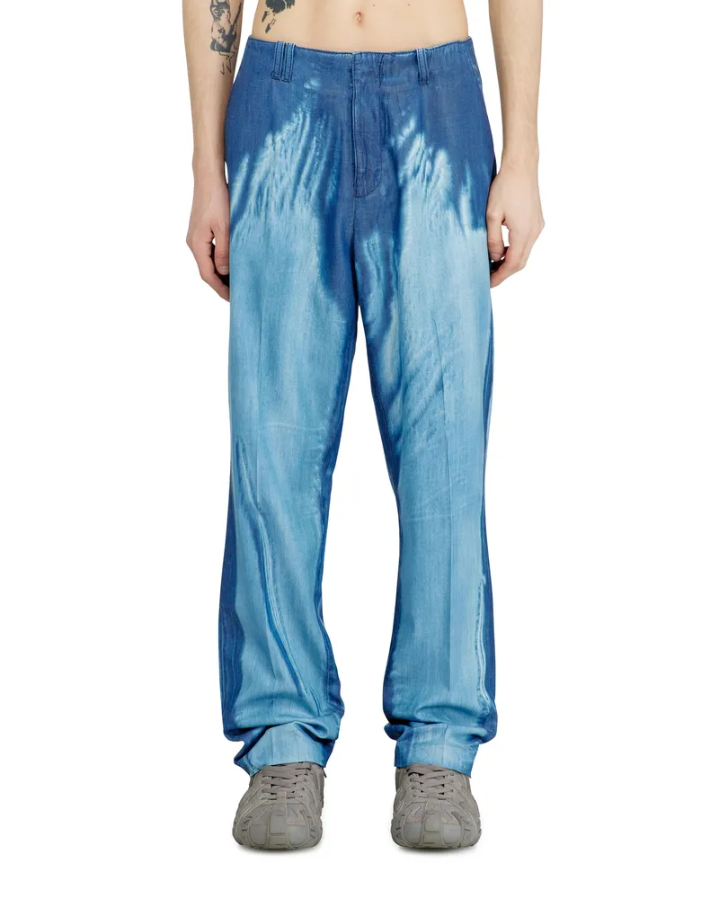 Diesel Slim Jeans Regular Waist D-ASKAR, Mittelblau, Reißverschluss Blau