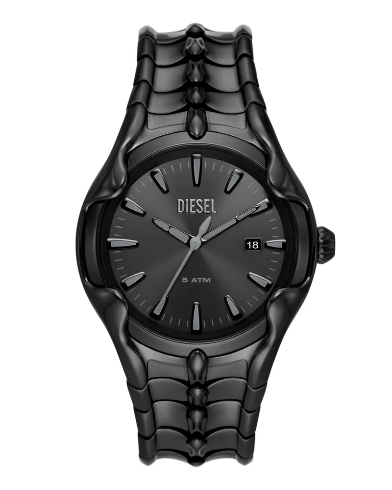 Diesel Vert Armbanduhr aus schwarzem Edelstahl - Uhren - Herren - Schwarz Schwarz