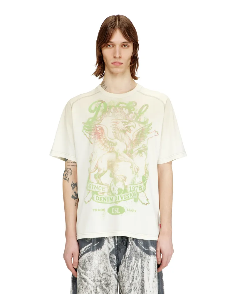 Diesel T-Shirt mit Greifendruck - T-Shirts - Herren - Bunt Bunt