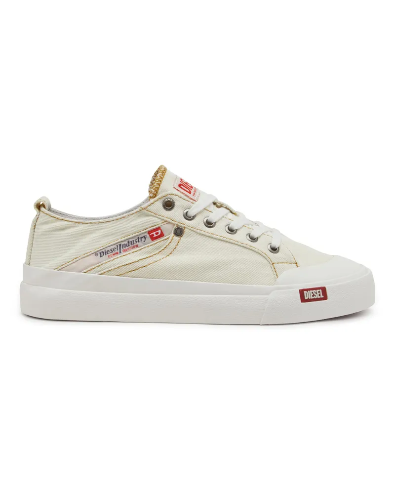 Diesel S-Athos-Sneakers aus Denim mit Taschendetail - Sneakers - Damen - Weiss Weiss