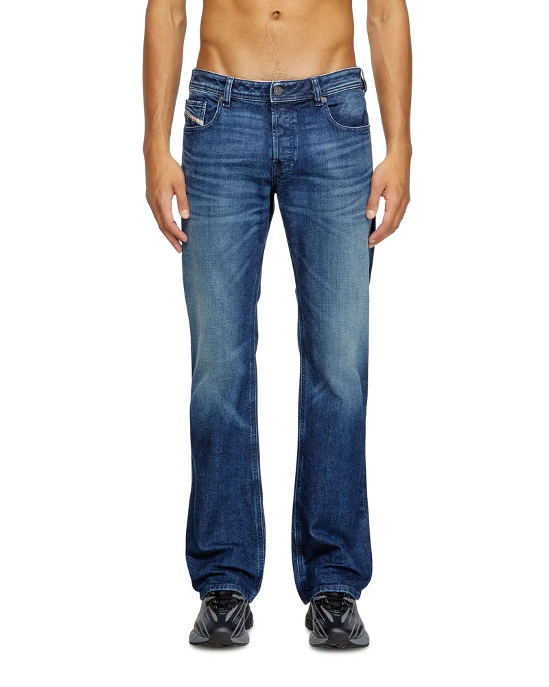 Diesel Bootcut Jeans Low Waist 2007 Zatiny, Dunkelblau, Knopfverschluss Blau