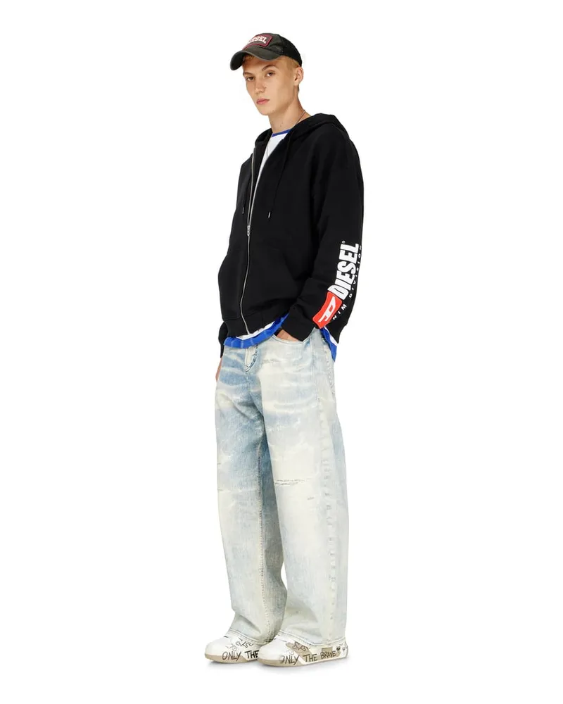 Diesel Hoodie mit Logo-Patch-Stickerei - Sweatshirts - Herren - Schwarz Schwarz