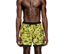 Badeanzug im Boxershorts-Stil mit Allover-Print - Badeshorts - Herren - Grün