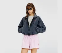Windbreaker-Jacke aus acid-wash taslan - Jacken - Damen - Blau