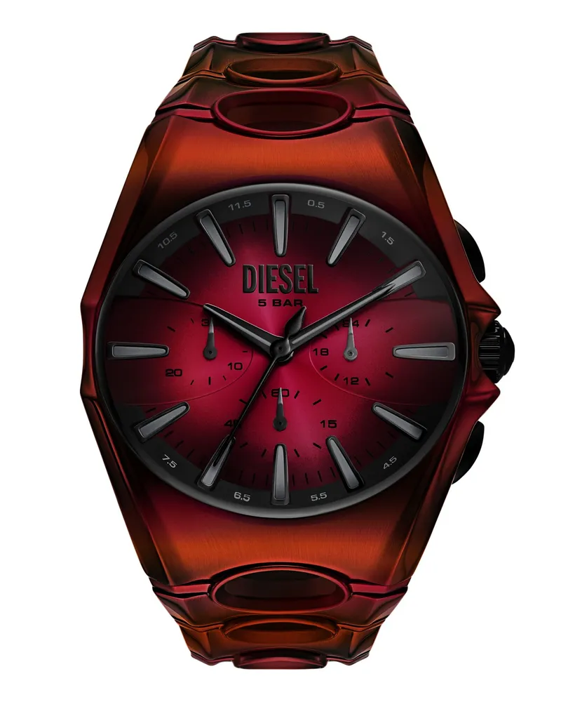 Diesel D-Curve Armbanduhr Rote Edelstahluhr - Uhren - Herren - Rot Rot