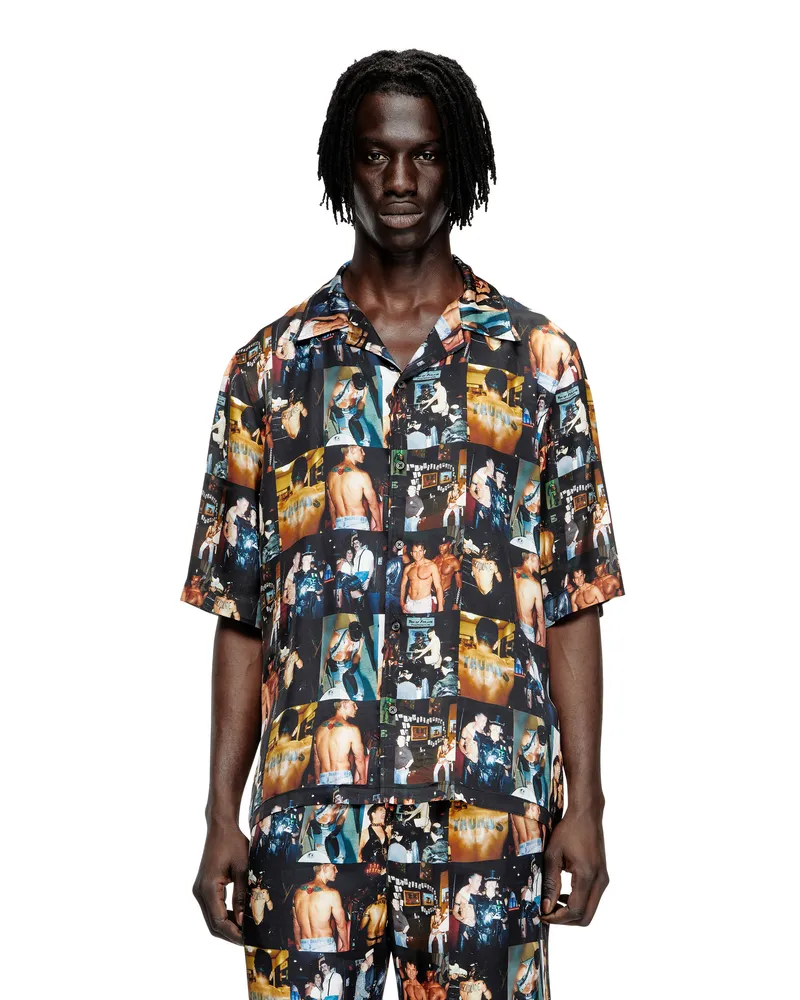 Diesel Bowling-Hemd mit Grafik-Prints - Hemden - Unisex - Schwarz Schwarz