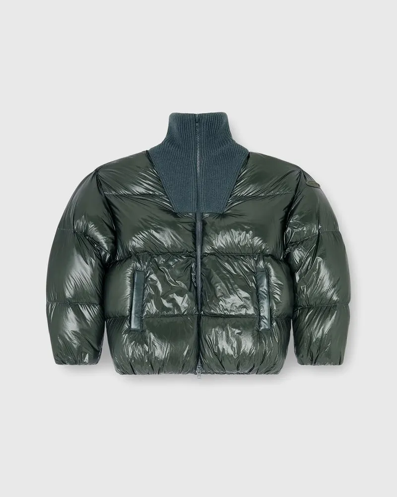 Diesel Daunen-Steppjacke aus ripstop mit geripptem Kragen - Winterjacken - Herren - Grün Grün