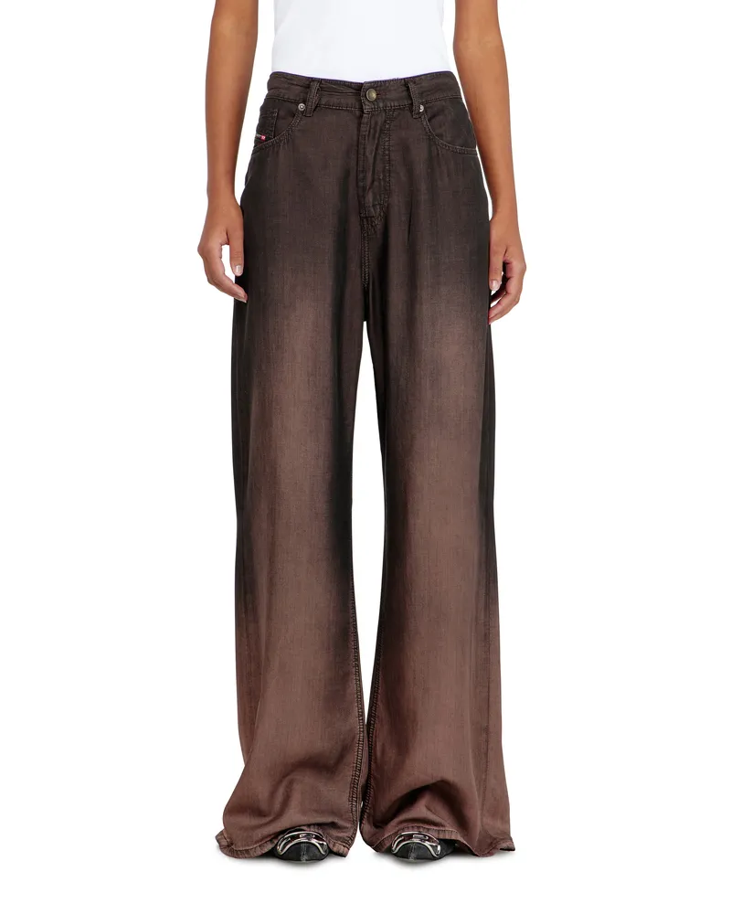 Diesel Relaxed Jeans Low Waist 1996 D-Sire, Farbig, Knopfverschluss Braun