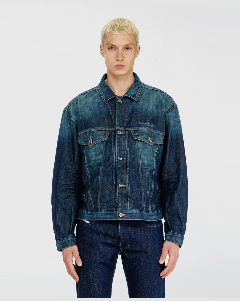 Diesel Trucker-Jacke aus selvedge denim - Denim jacken - Unisex - Blau Blau