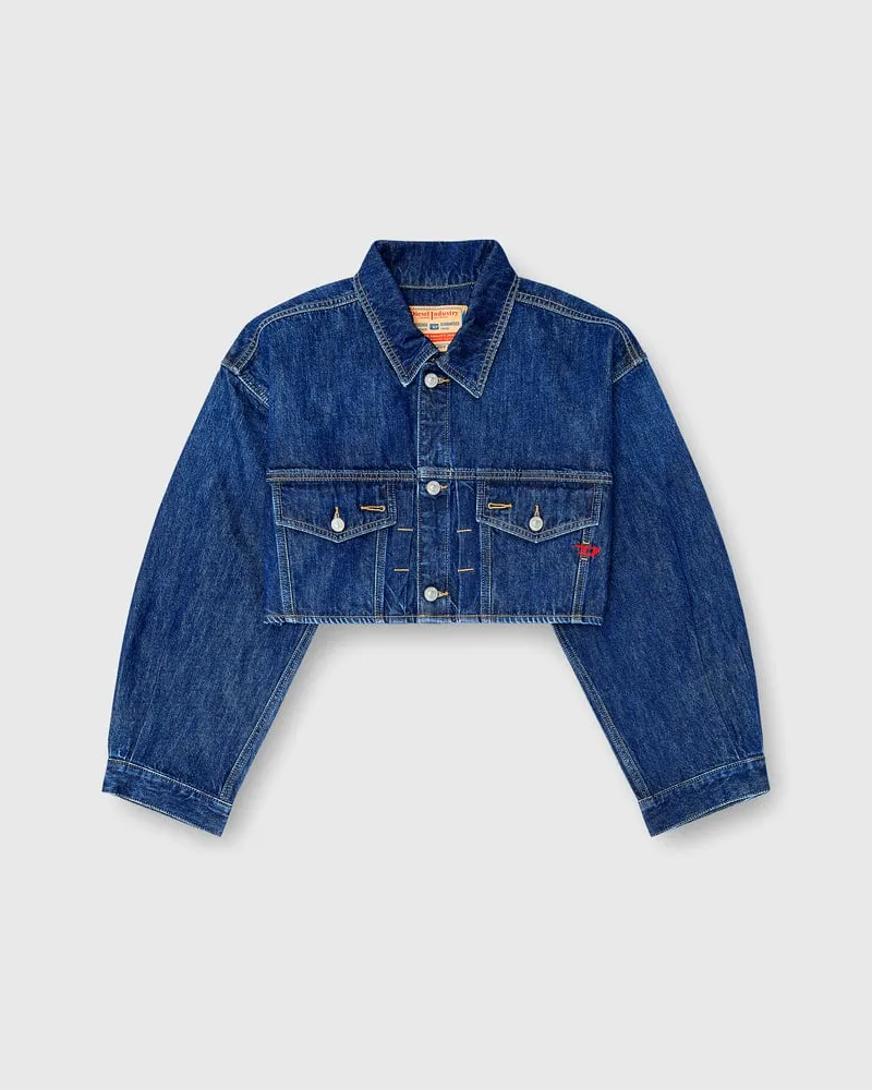 Diesel Cropped oversized denim trucker jacket Übergroße cropped Denim-Truckerjacke - Denim jacken - Damen - Blau Blau