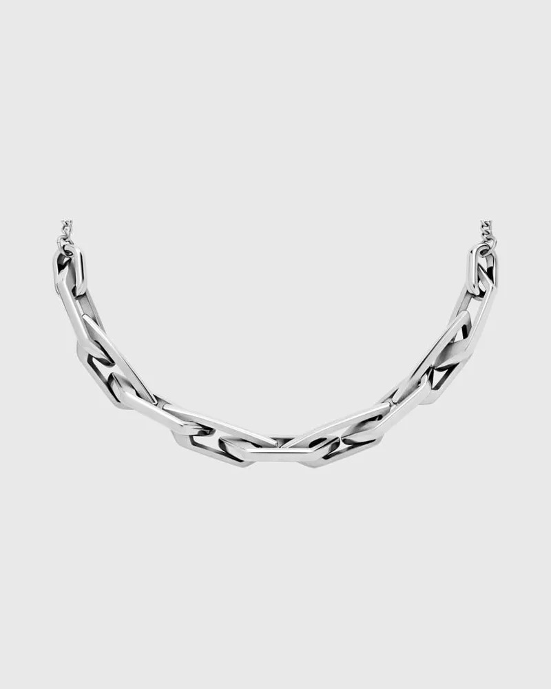 Diesel Halskette aus Edelstahl - Halsketten - Unisex - Silber Silber