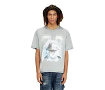 Locker sitzendes T-Shirt mit Delfin-Grafik - T-Shirts - Herren - Grau