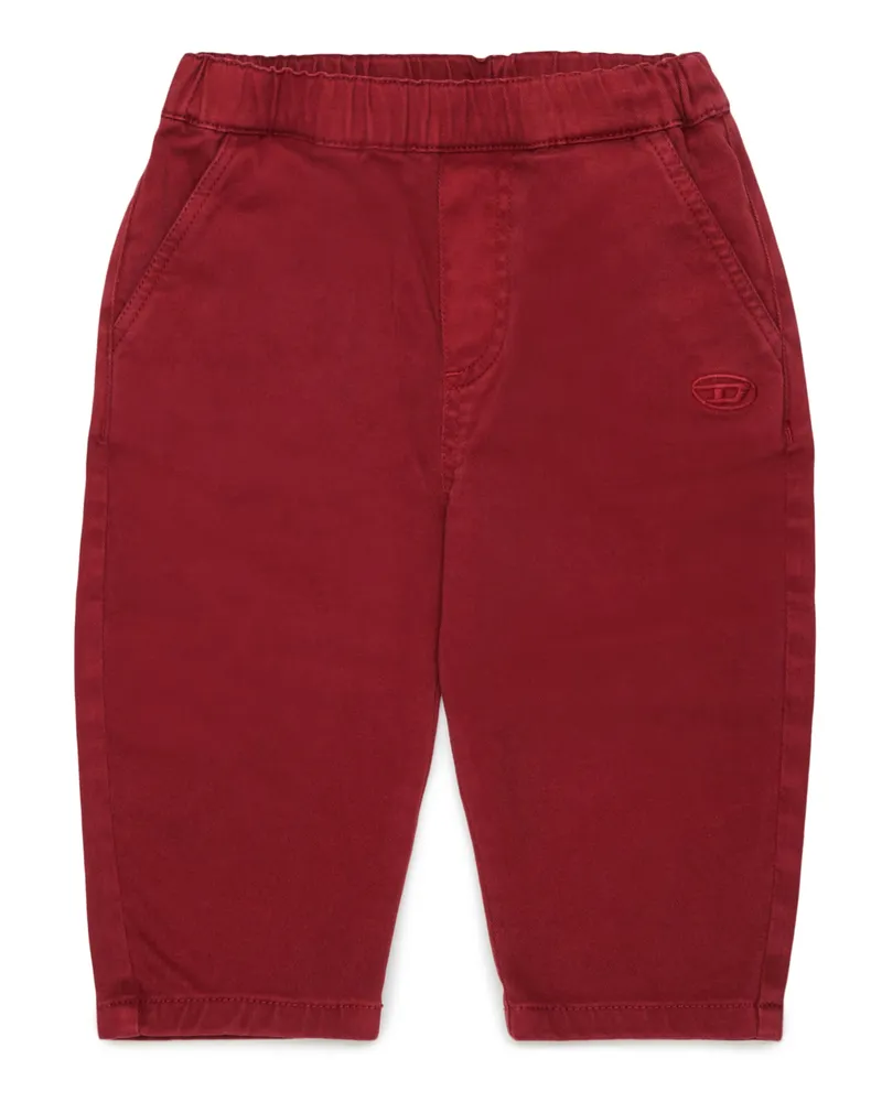 Diesel Baumwollhose mit Oval D Stickerei - Hosen - Damen - Rot Rot