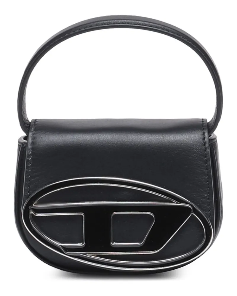 Diesel 1DR XS-Ikonische Minitasche mit D logo-Plakette - Handtaschen - Damen - Schwarz Schwarz