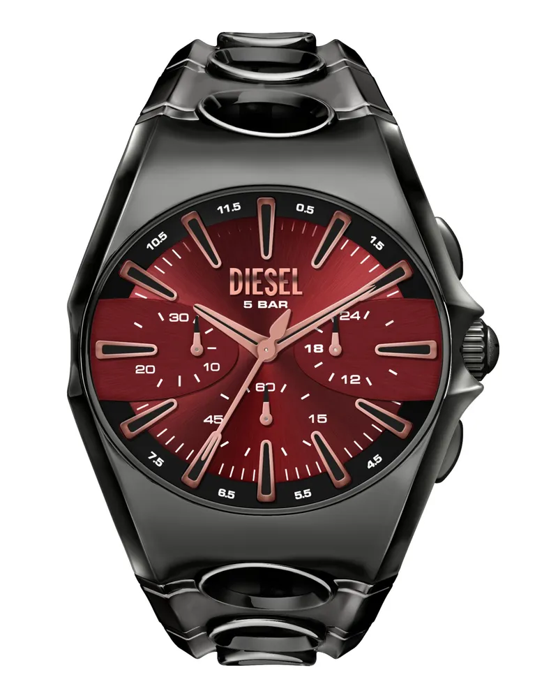 Diesel D-Curve Uhr aus Edelstahl in Gunmetal-Optik - Uhren - Herren - Schwarz Schwarz