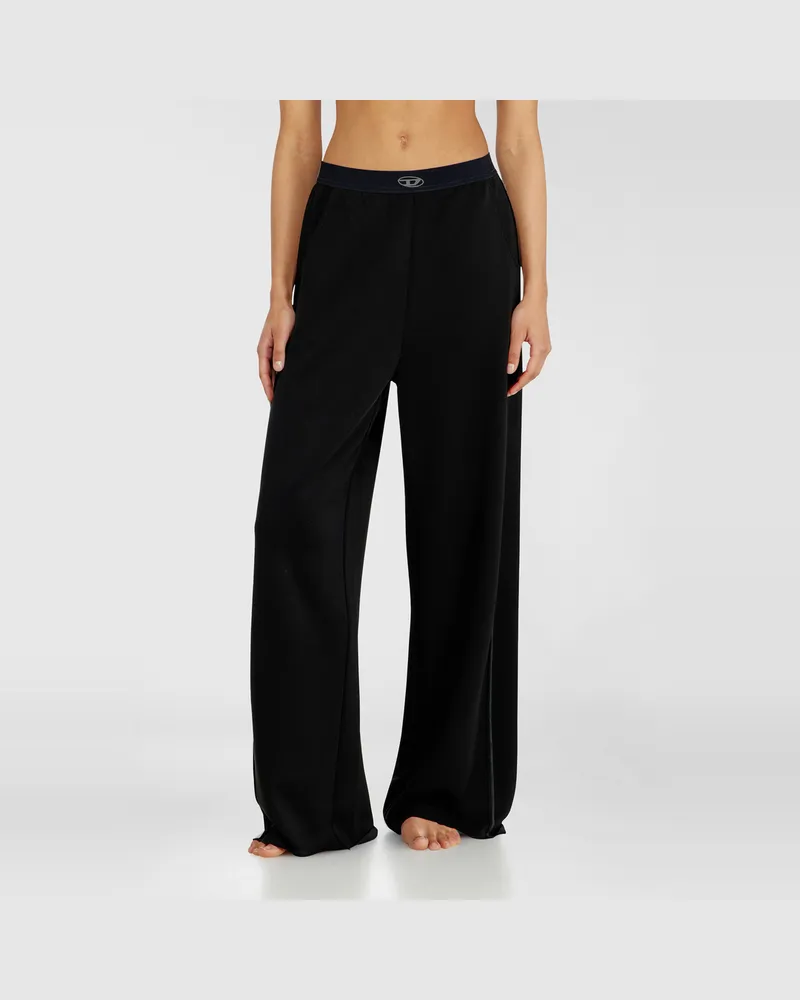 Diesel Track pants aus leichtem stretch scuba - Hosen - Damen - Schwarz Schwarz