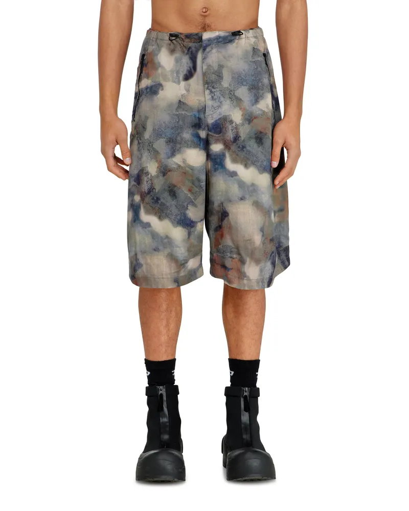 Diesel Fließende Bermudashorts mit durchgängigem Camouflage-Print - Kurze Hosen - Herren - Bunt Bunt