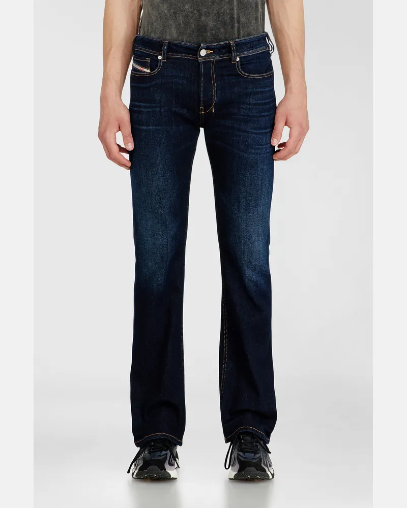 Diesel Bootcut Jeans Low Waist 2007 Zatiny, Dunkelblau, Knopfverschluss Blau
