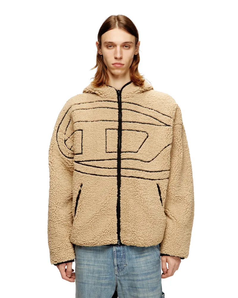 Diesel Teddy-Kapuzenpullover - Sweatshirts - Herren - Beige Beige