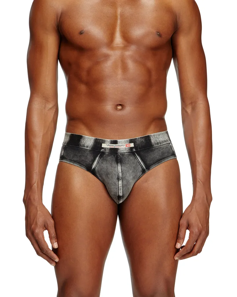 Diesel Briefs mit Denim-Effekt - Slips - Herren - Schwarz Schwarz