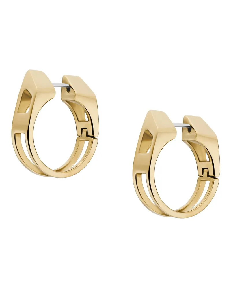 Diesel Creolen-Ohrringe aus goldfarbenem Edelstahl - Ohrringe - Unisex - Gold Gold