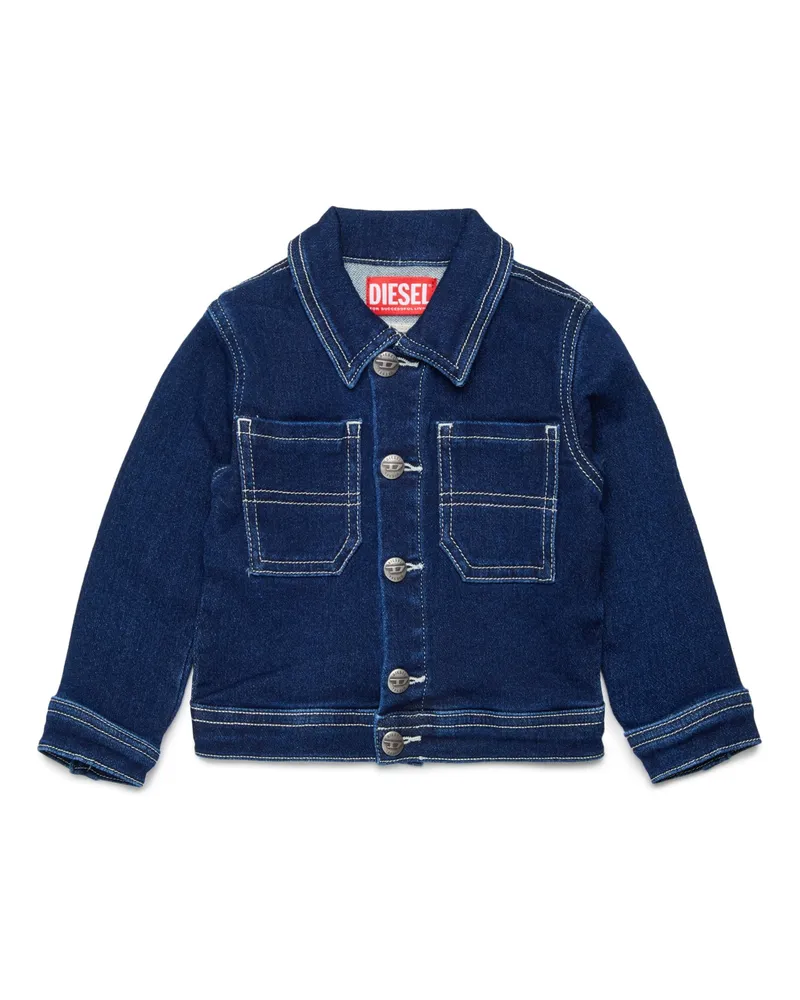 Diesel JoggJeans Jacke mit Stickerei auf dem Rücken - Jacken - Unisex - Blau Blau