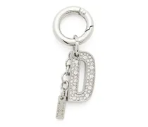 Metall-Schlüsselanhänger mit Kristall-D - Charms und Schlüsselanhänger - Damen - Silber