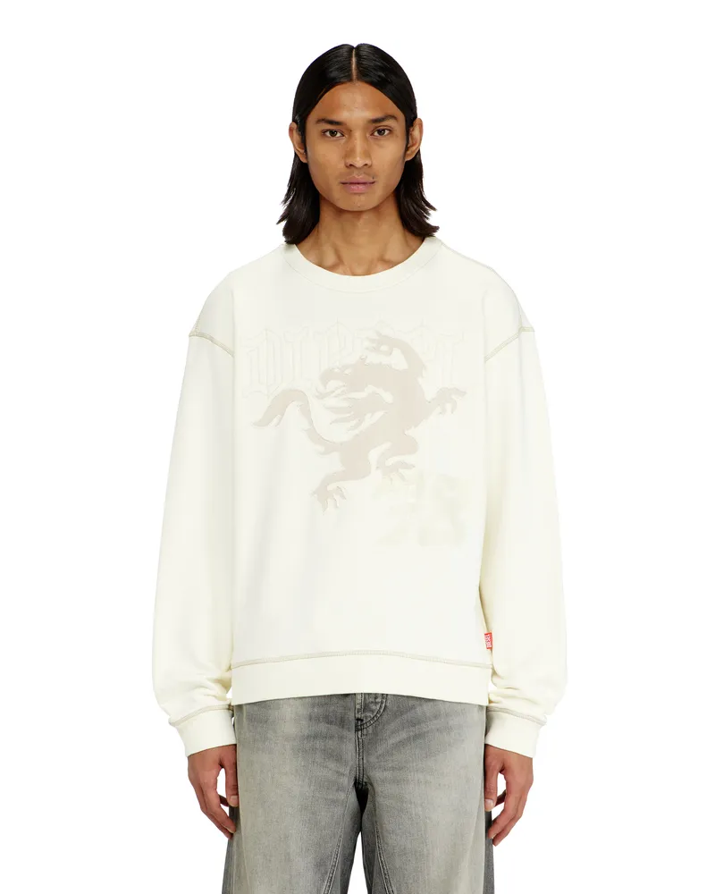 Diesel Sweatshirt mit Stickerei und Druck - Sweatshirts - Herren 