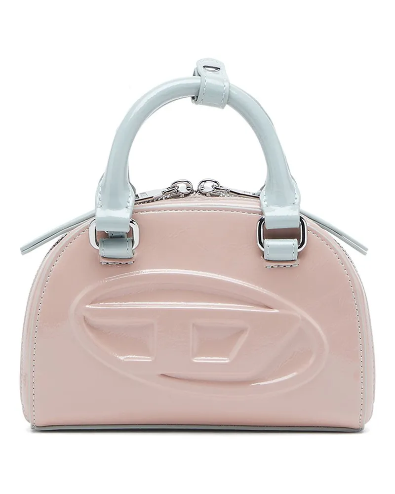 Diesel 1DR Dome-Mini Umhängetasche mit Naplak-Effekt - Schultertaschen - Damen - Rosa Rosa