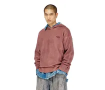 Doppelt gefärbtes Hoodie aus Wollmischstrick - Strickwaren - Herren - Rot