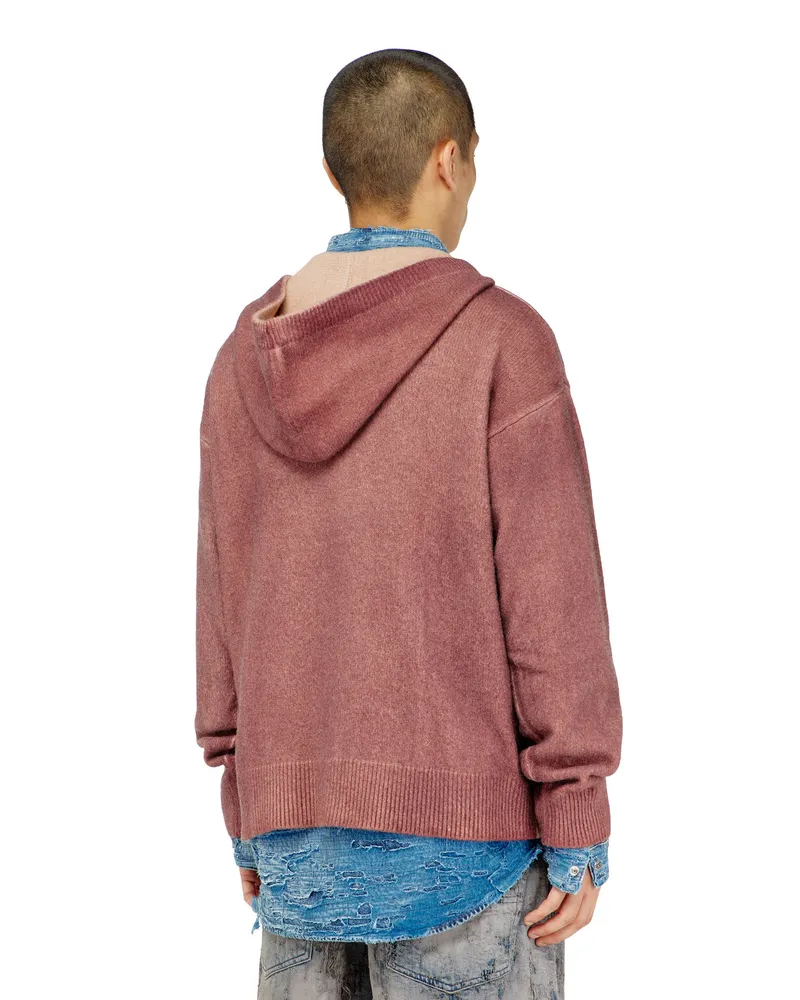 Diesel Doppelt gefärbtes Hoodie aus Wollmischstrick - Strickwaren - Herren 