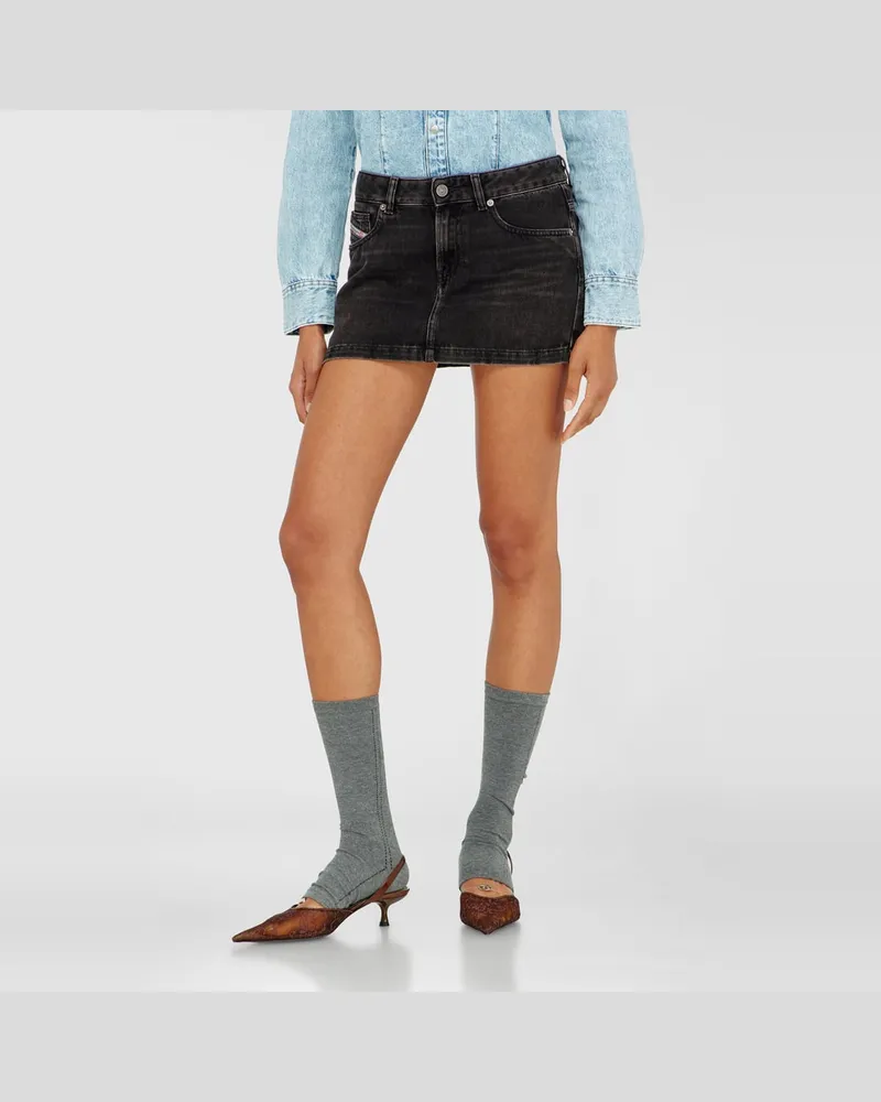 Diesel Minirock aus Denim in cleaner Waschung - Röcke - Damen - Schwarz Schwarz